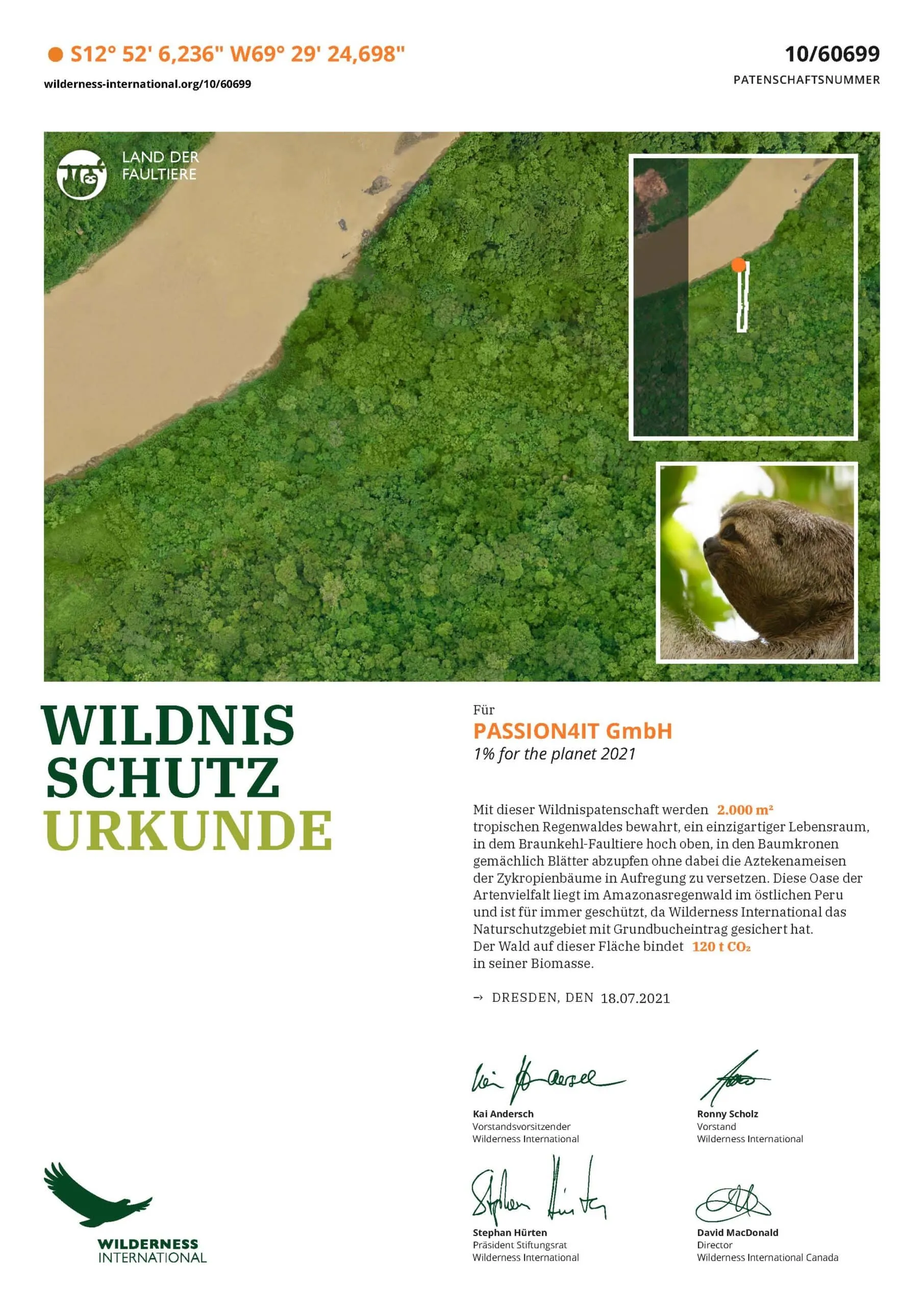 Wilderness protection certificate 2
