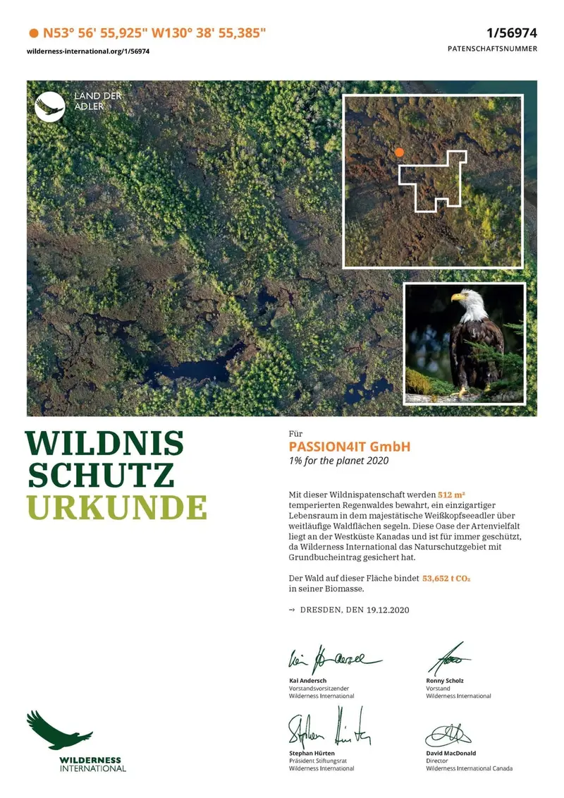 Wildnisschutz-Urkunde 3