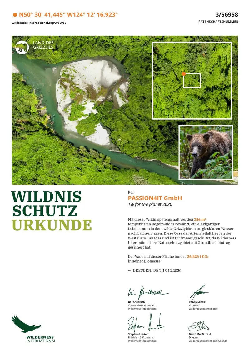 Wildnisschutz-Urkunde 4