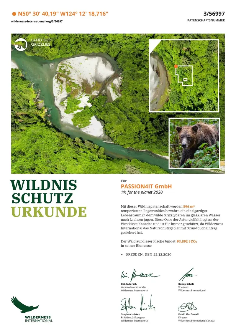 Wildnisschutz-Urkunde 5
