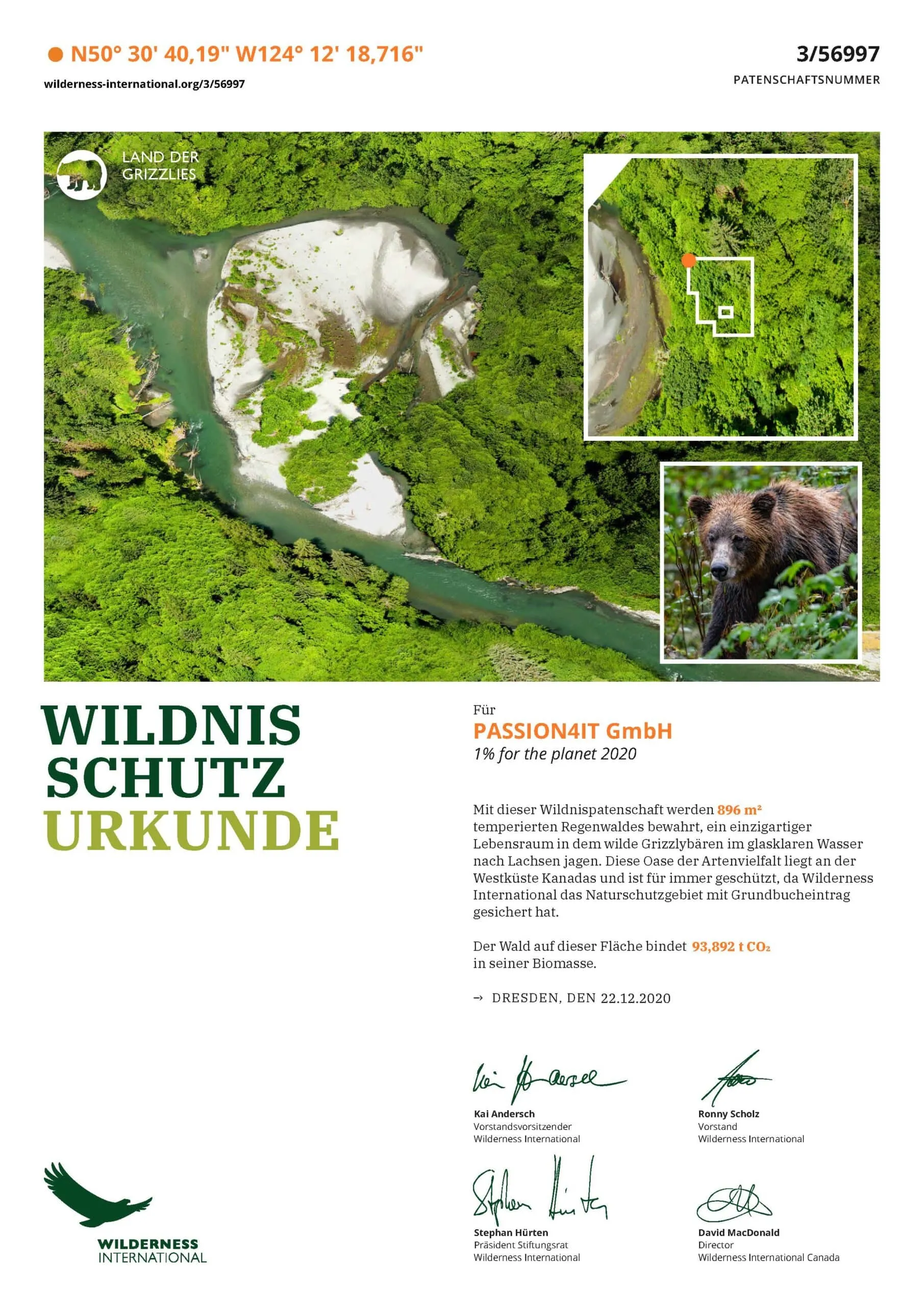 Wilderness protection certificate 5