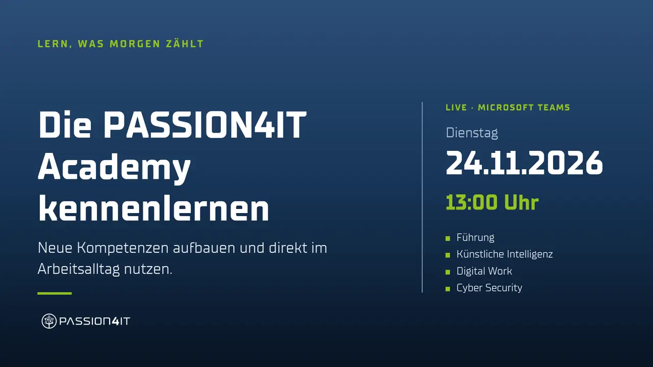 Learn what matters tomorrow — meet the PASSION4IT Academy