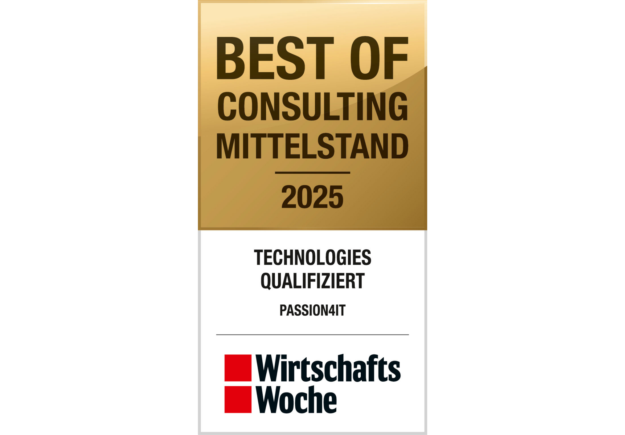 Mehr über den Artikel erfahren Best of Consulting 2025 – PASSION4IT unter Deutschlands besten Unternehmensberatern ausgezeichnet