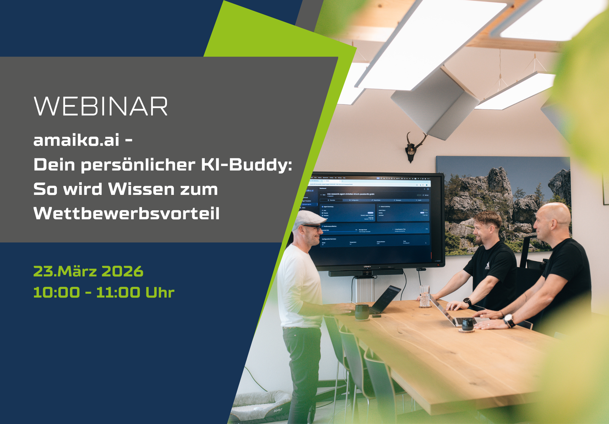 Read more about the article WEBINAR | amaiko.ai – Dein persönlicher KI-Buddy: So wird Wissen zum Wettbewerbsvorteil